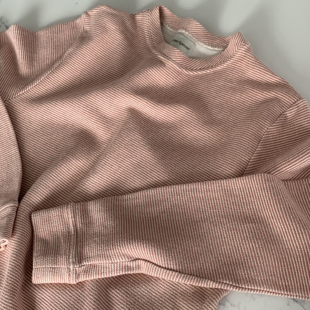 Oliver Spencer Lightweight Pink Crew Neck Sweater
